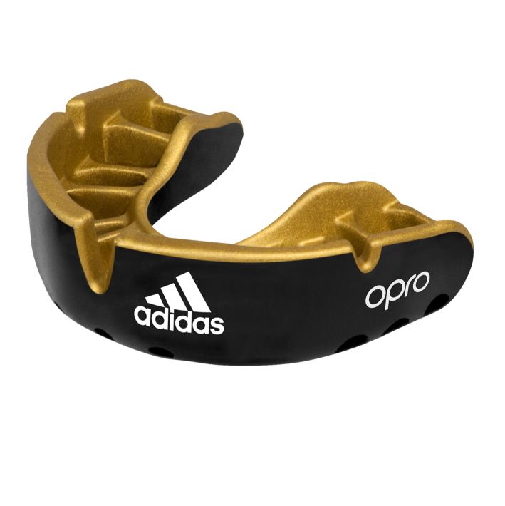 Adidas Senior Opro Gold protector bucal, negro-dorado