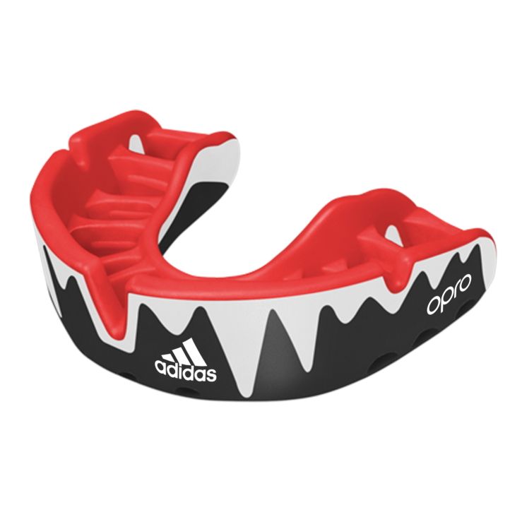 Adidas Senior Opro Platinum protector bucal, rojo-negro-blanco