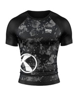 Katsudo Virago camiseta funcional de manga corta, digital negro blanco