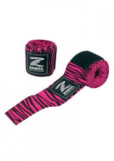 Zebra vendas de boxeo de algodón, rosa-negro