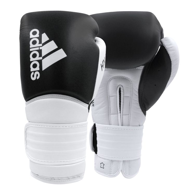 Adidas Hybrid 300 guantes de boxeo, blanco-negro