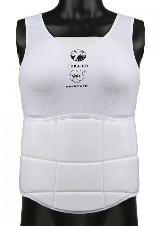 Tokaido PRO Lady WKF protector de cuerpo, blanco