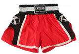 Katsudo Huricane pantalones cortos de muay thai, rojos