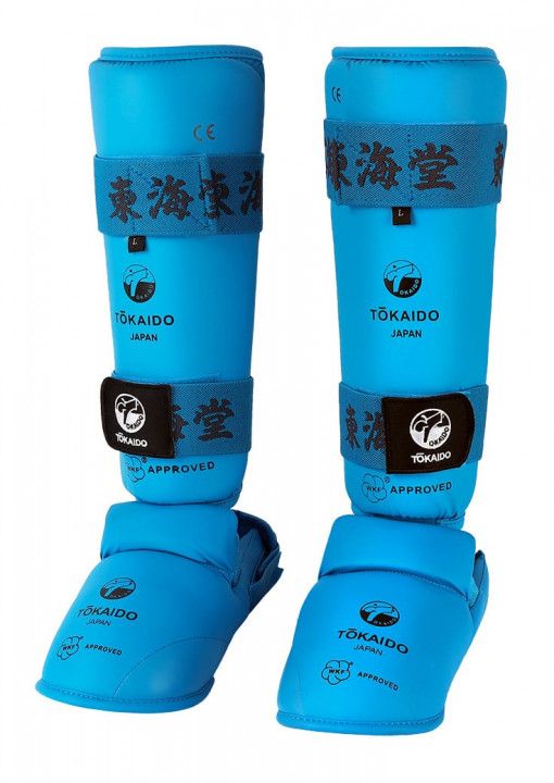 Tokaido protectores de espinillas y empeine, azules