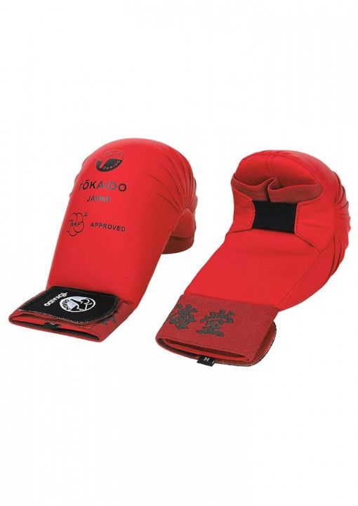 Tokaido WKF Kanji guantes de karate, rojos