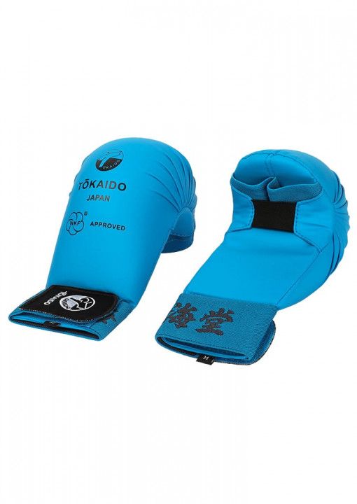 Tokaido WKF Kanji guantes de karate, azules