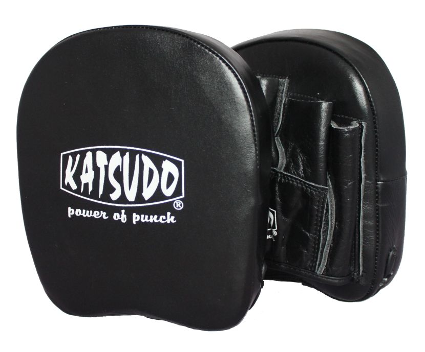 Katsudo Apple paos de boxeo de cuero, negros