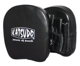 Katsudo Apple paos de boxeo de cuero, negros