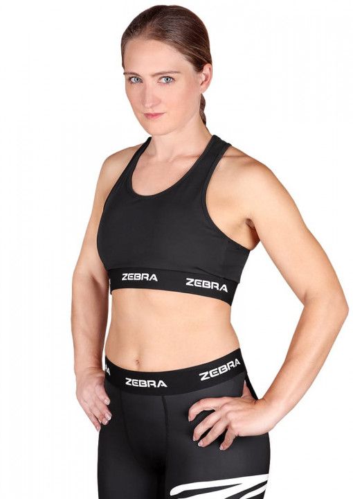 Zebra Performance sujetador deportivo, negro