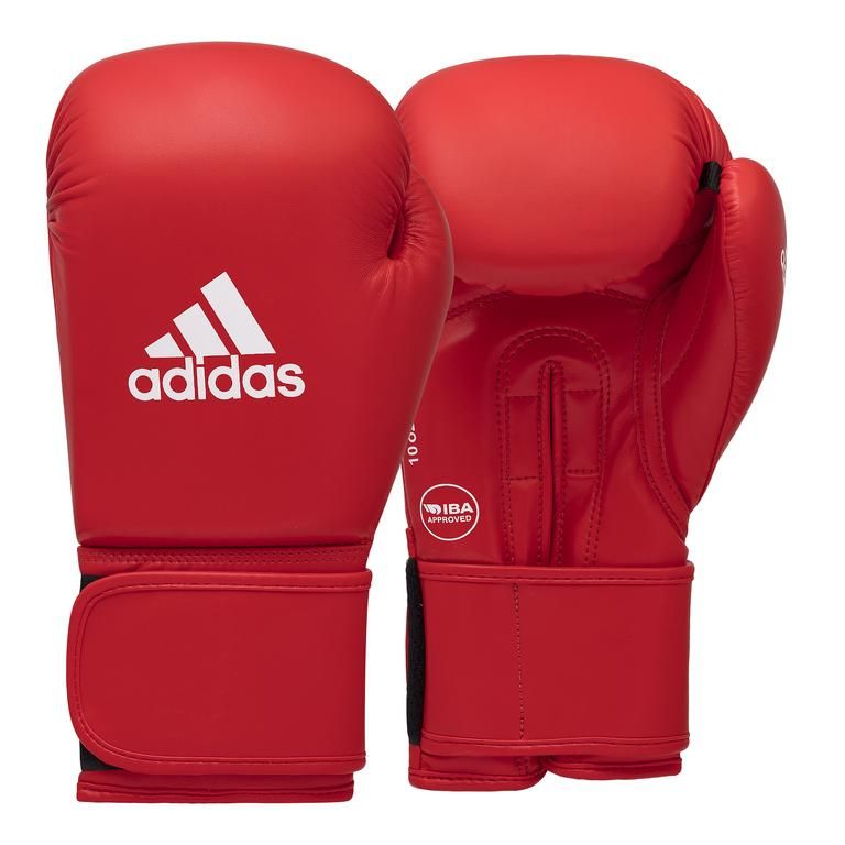 Adidas IBA guantes de boxeo, rojos