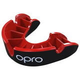 Opro Senior Silver protector bucal, negro-rojo