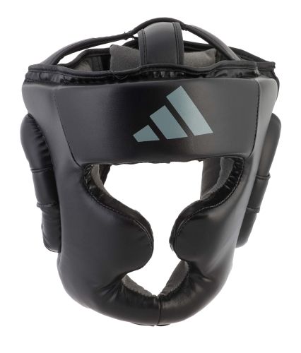 Adidas Speed Chin casco de boxeo, negro-gris
