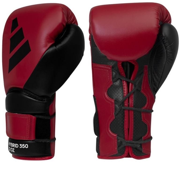 Adidas Hybrid 350 guantes de boxeo, rojo-negro