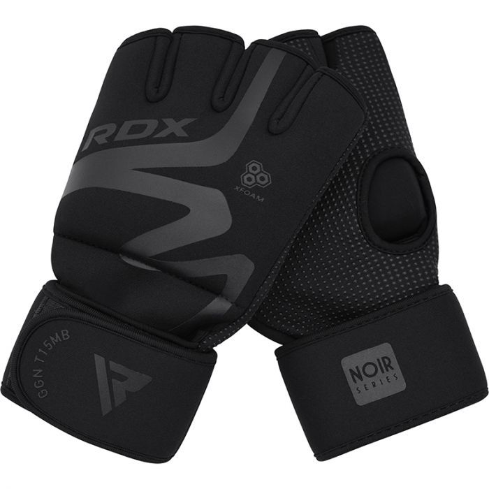 RDX Neoprene guantes de grappling, negro mate
