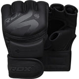 RDX F15 guantes de grappling MMA, negro mate