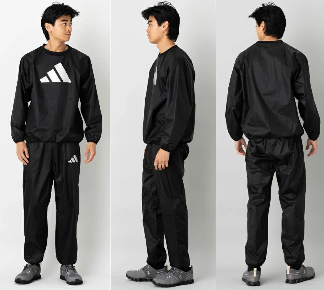 Adidas Sweatsuit conjunto de sauna, negro
