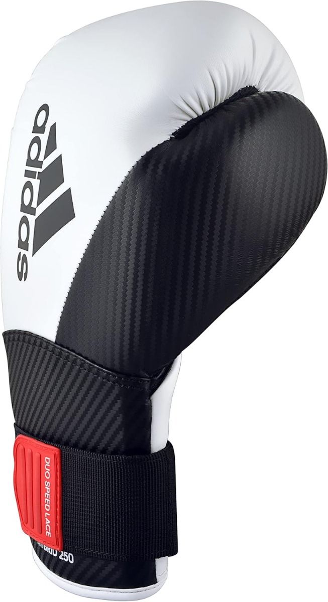 Adidas Hybrid 250 guantes de boxeo, blanco-negro