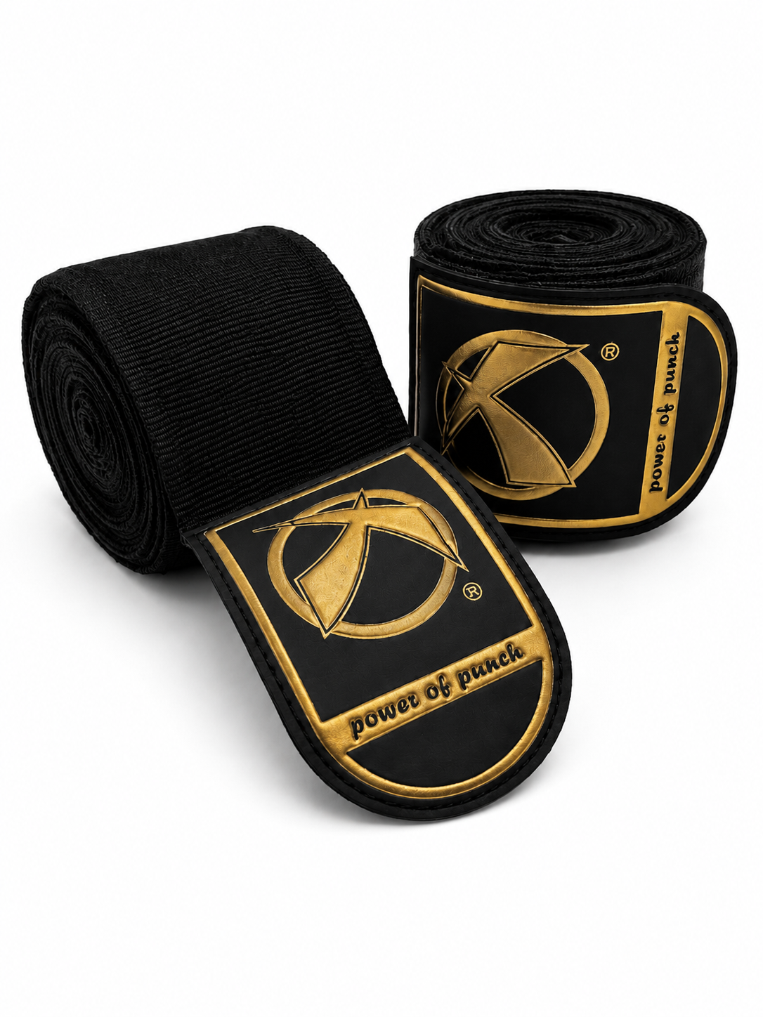 Katsudo Path PRO venda de boxeo elástica 2uds, negro-dorado