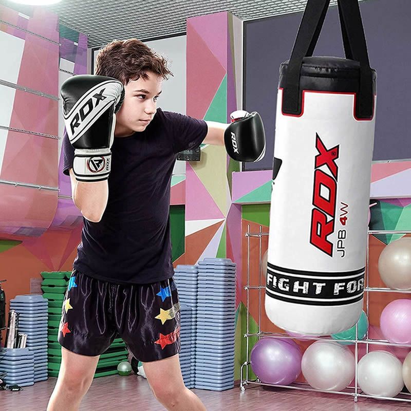 RDX guantes de boxeo infantiles, blanco-negro