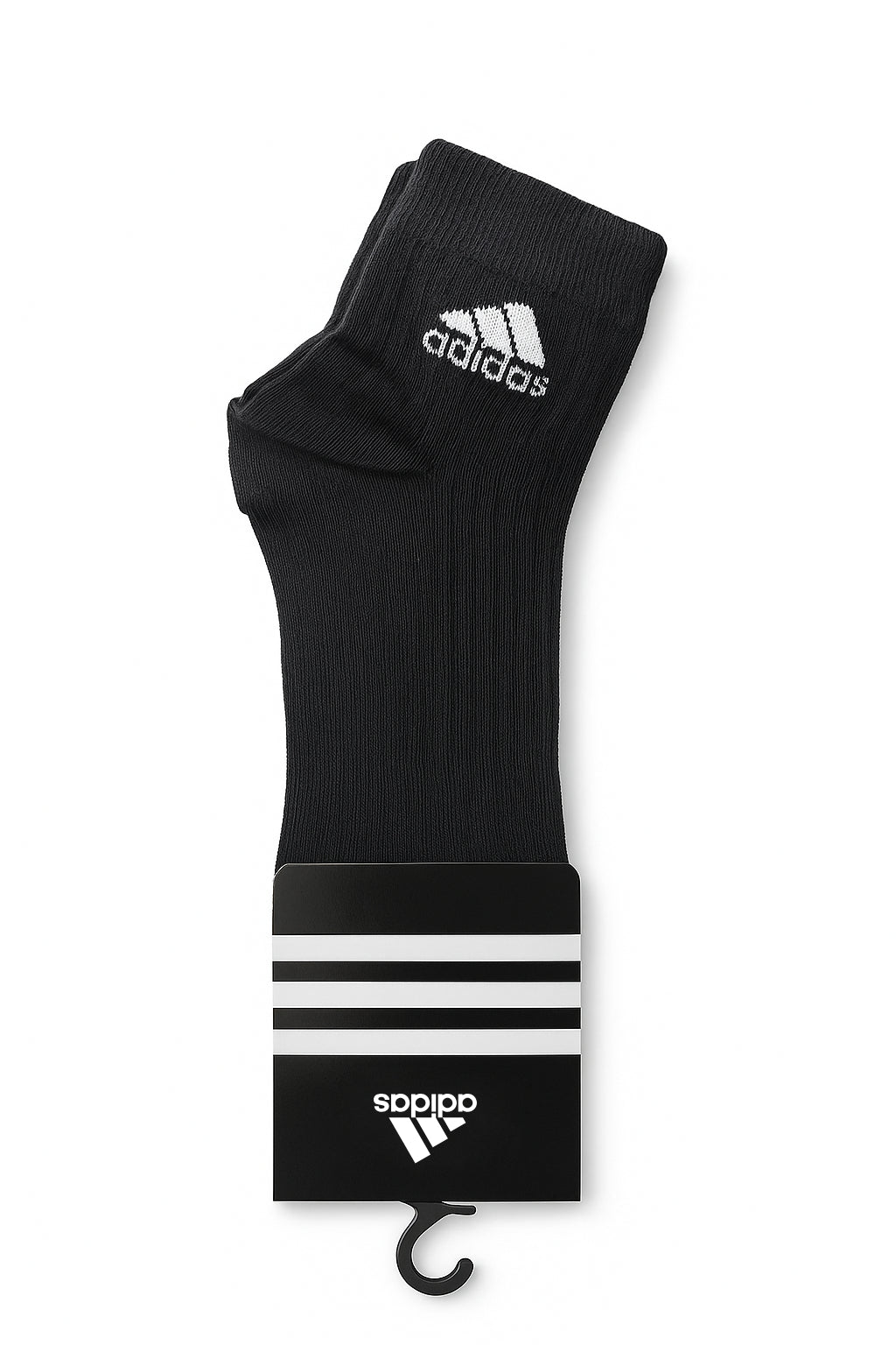 Adidas calcetines deportivos altos de tobillo, negros