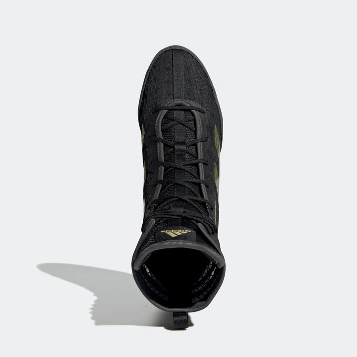 Adidas HOG 4 zapatillas de boxeo, negro-dorado