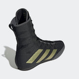 Adidas HOG 4 zapatillas de boxeo, negro-dorado