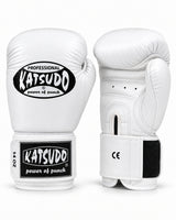 Katsudo Profesional guantes de boxeo, blancos