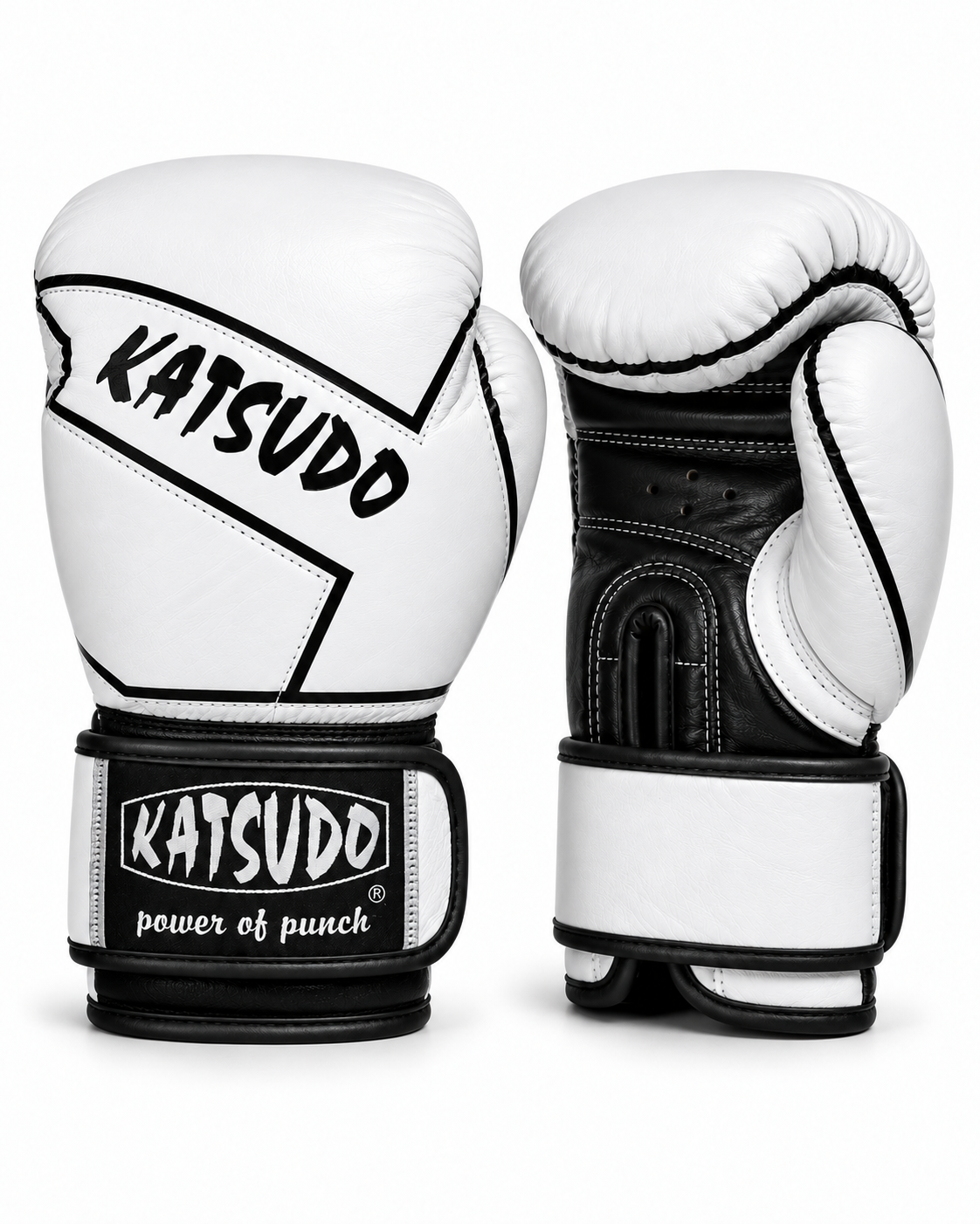 Katsudo Legion guantes de boxeo, blancos