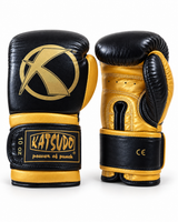 Katsudo Fight guantes de boxeo, negro dorado