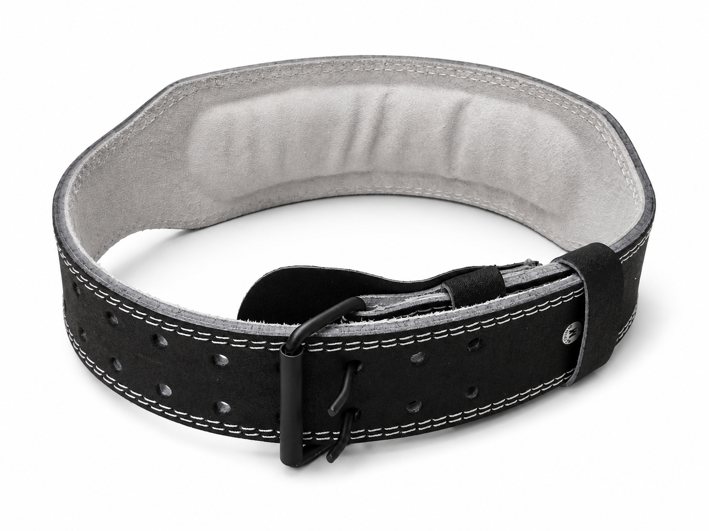 Katsudo CoreLock cinturón de fitness de cuero genuino 10 cm, negro