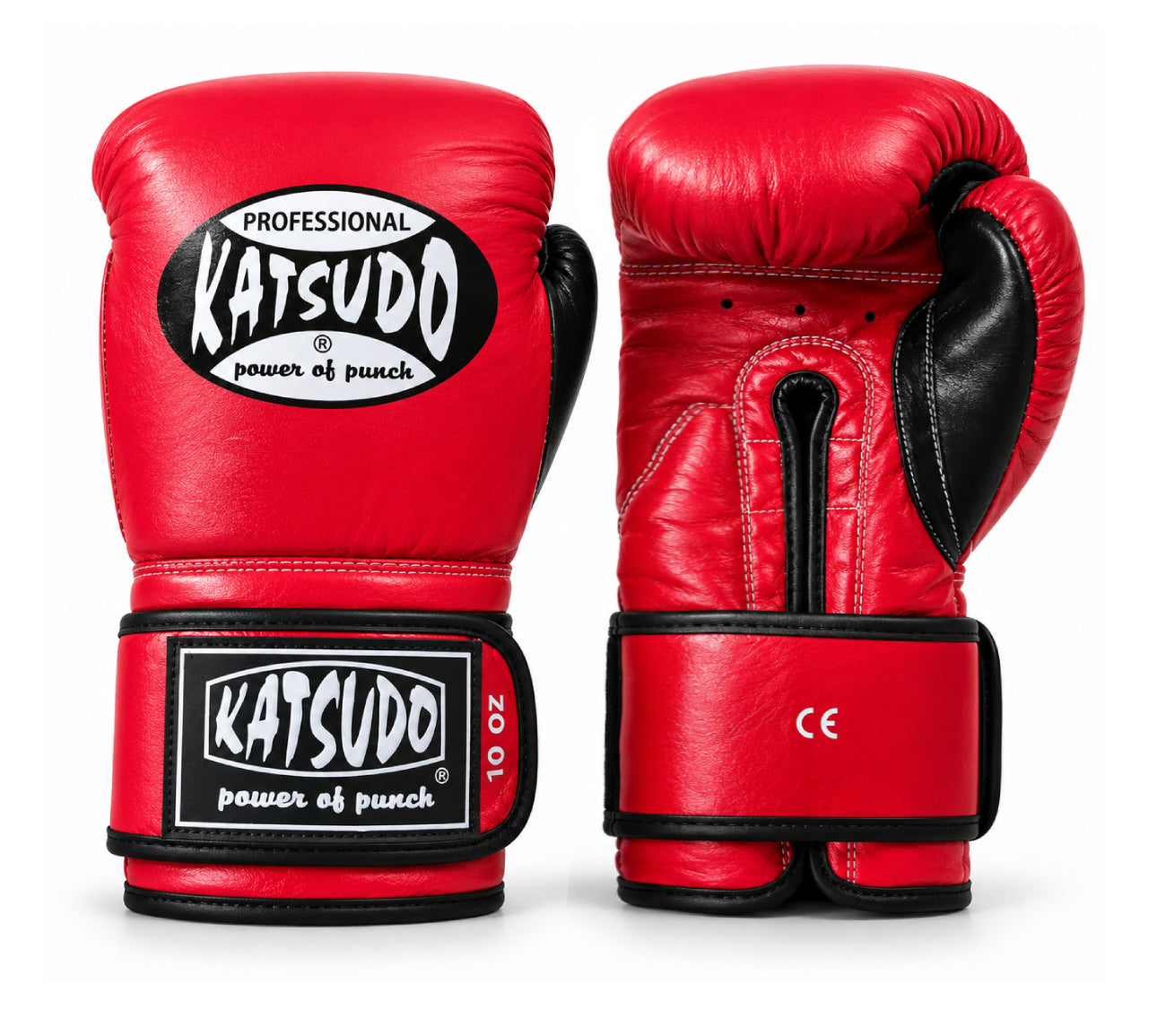 Katsudo Profesional guantes de boxeo, rojos