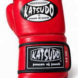 Katsudo Profesional guantes de boxeo, negros