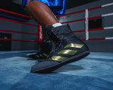 Adidas HOG 4 zapatillas de boxeo, negro-dorado