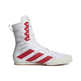 Adidas HOG 4 zapatillas de boxeo, blanco-rojo