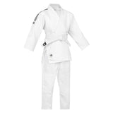 Adidas Club JU kimono con franjas negras 350g, blanco