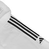 Adidas Club JU kimono con franjas negras 350g, blanco