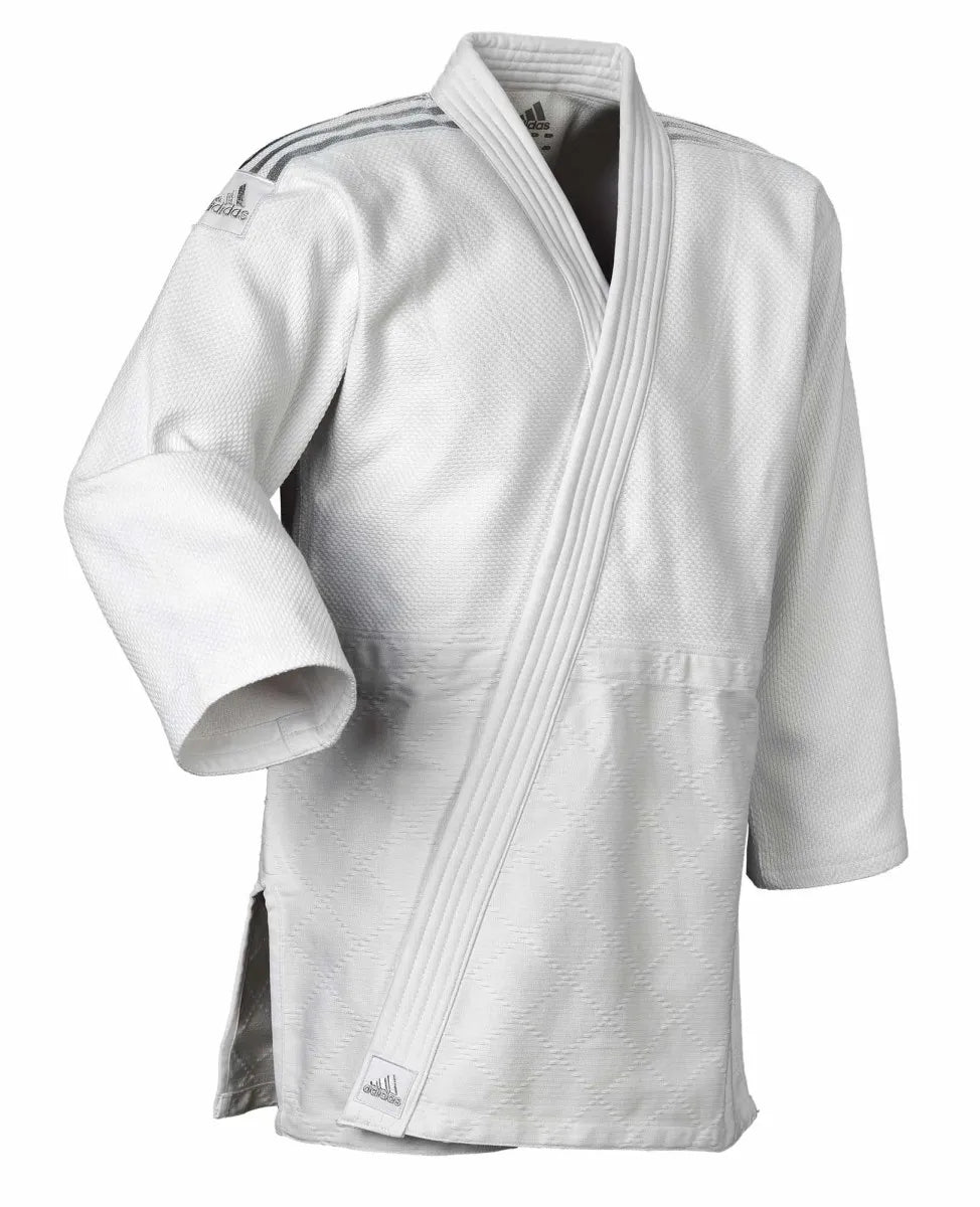 Adidas Contest Silver JU kimono 650g, blanco