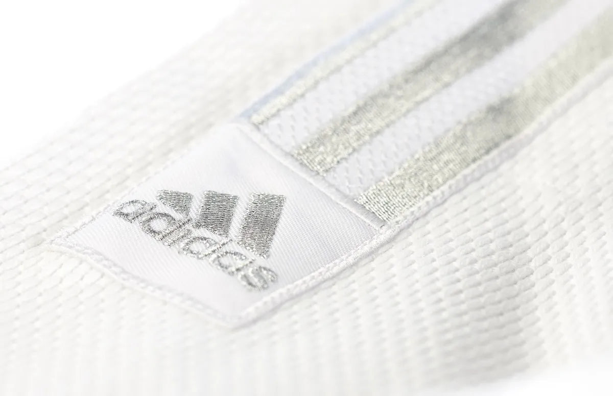 Adidas Contest Silver JU kimono 650g, blanco