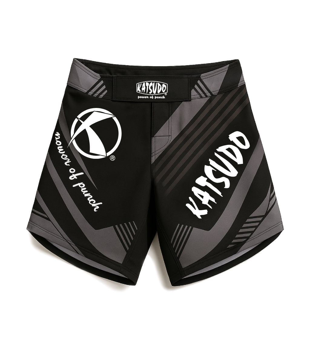 Katsudo Cage pantalones cortos mma, negros