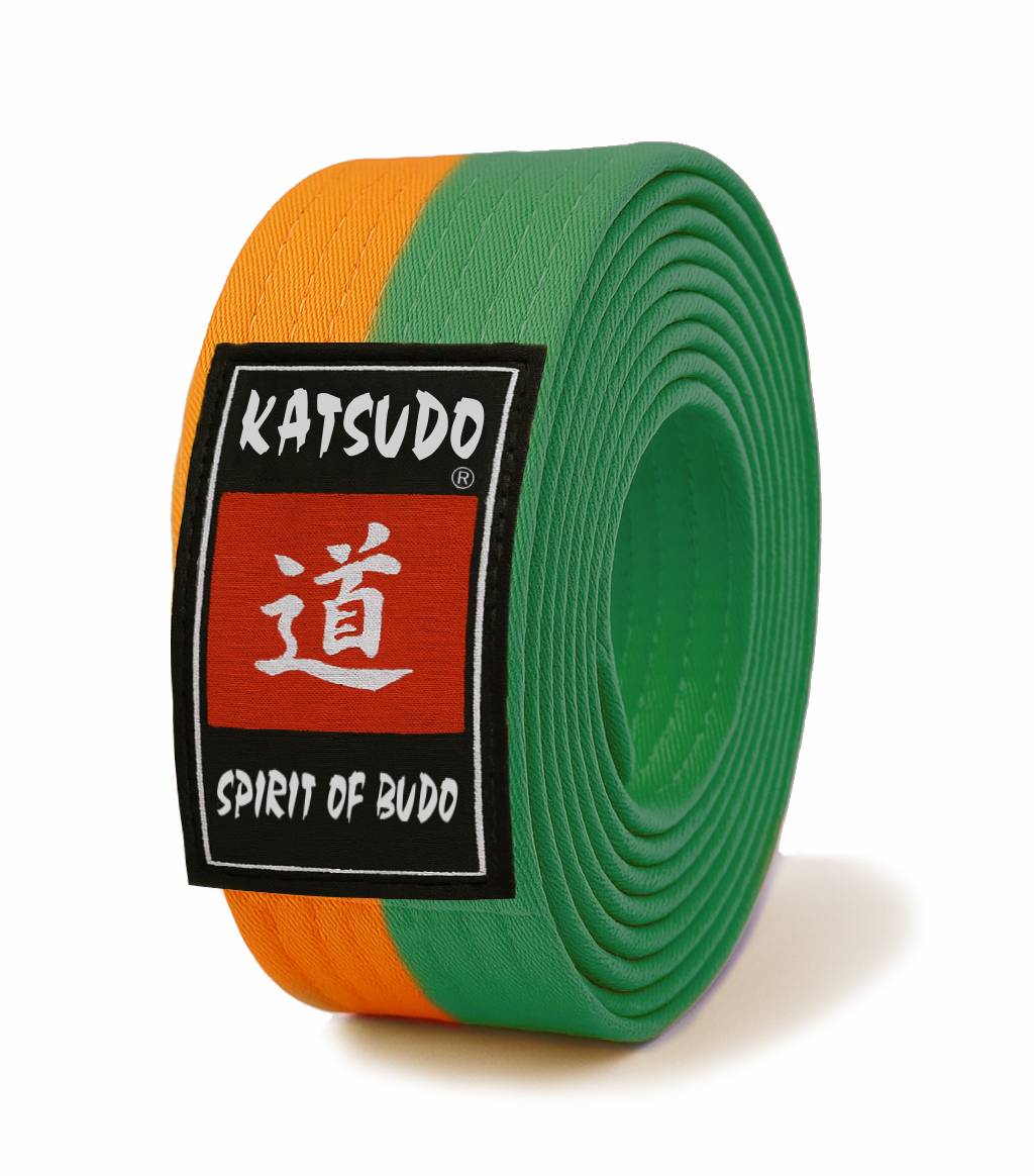 Katsudo Master cinturón obi, naranja verde