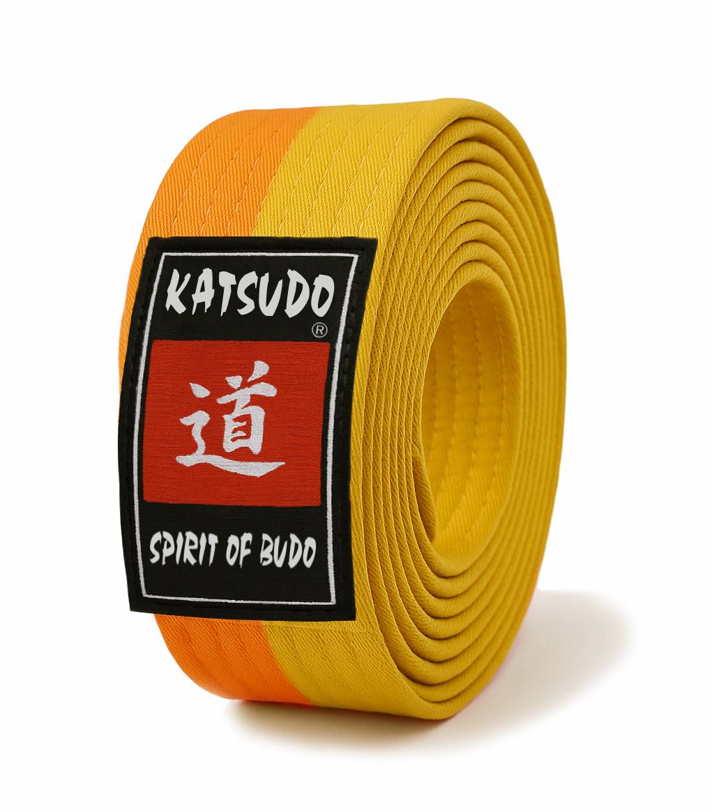 Katsudo Master cinturón obi, amarillo naranja