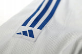 Kimono Adidas JU con rayas azules Club 350 g, blanco