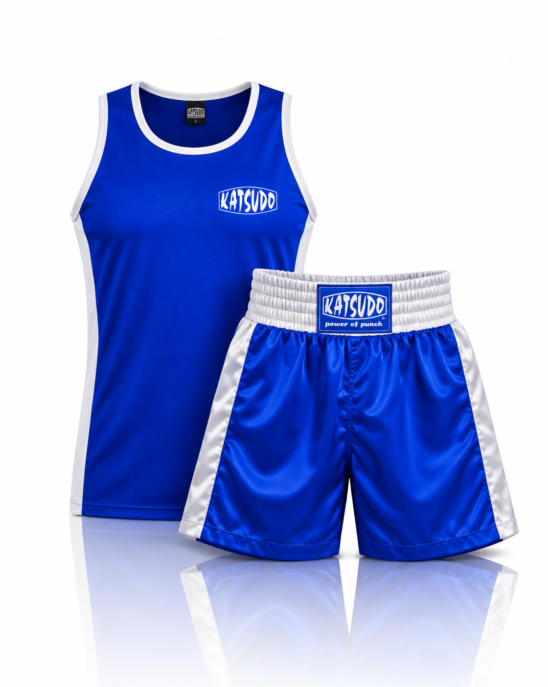 Katsudo Strikta set de boxeo camiseta + pantalones cortos, azul