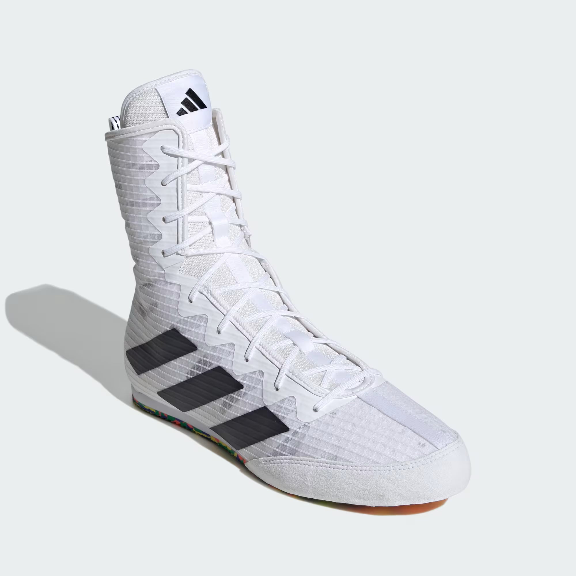 Adidas HOG 4 zapatillas de boxeo, blanco-multicolor
