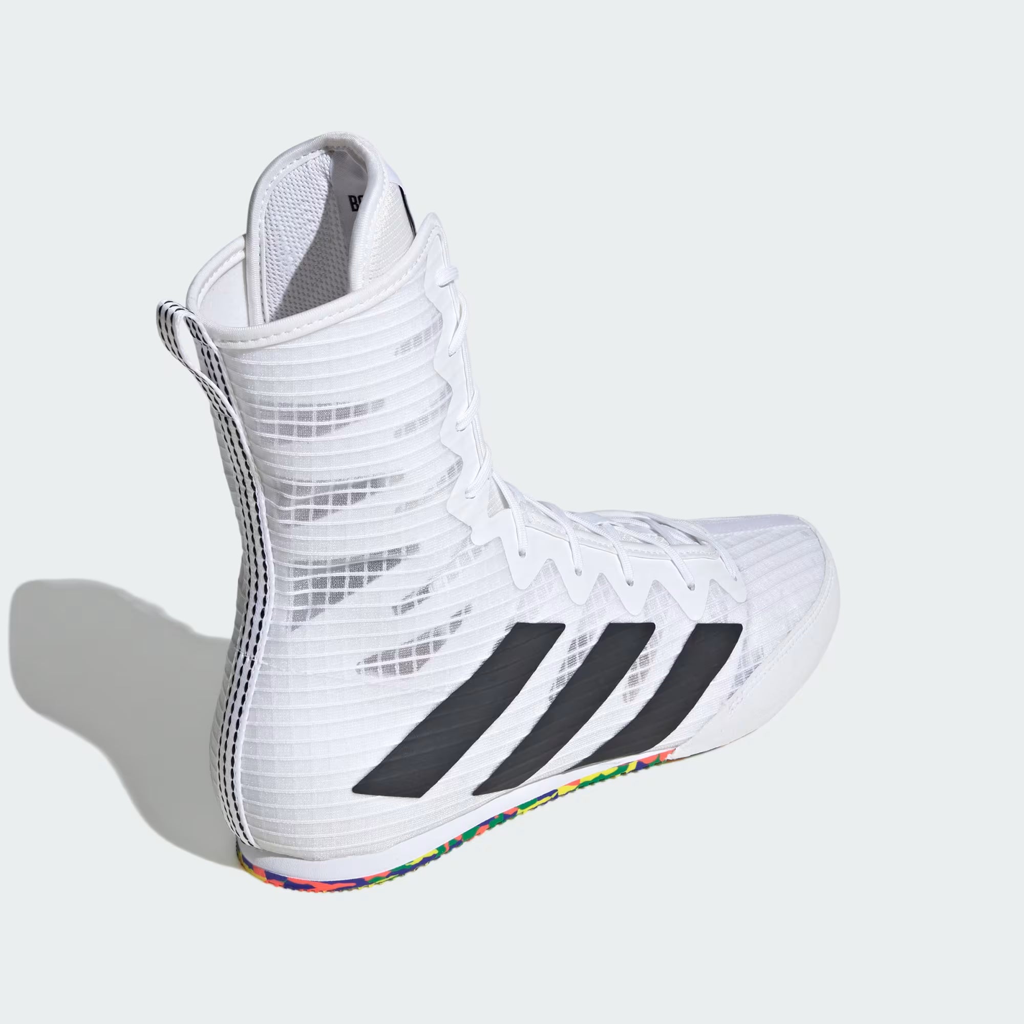 Adidas HOG 4 zapatillas de boxeo, blanco-multicolor