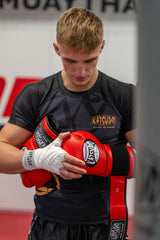 Katsudo Profesional guantes de boxeo, rojos