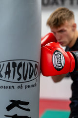 Katsudo Profesional guantes de boxeo, rojos
