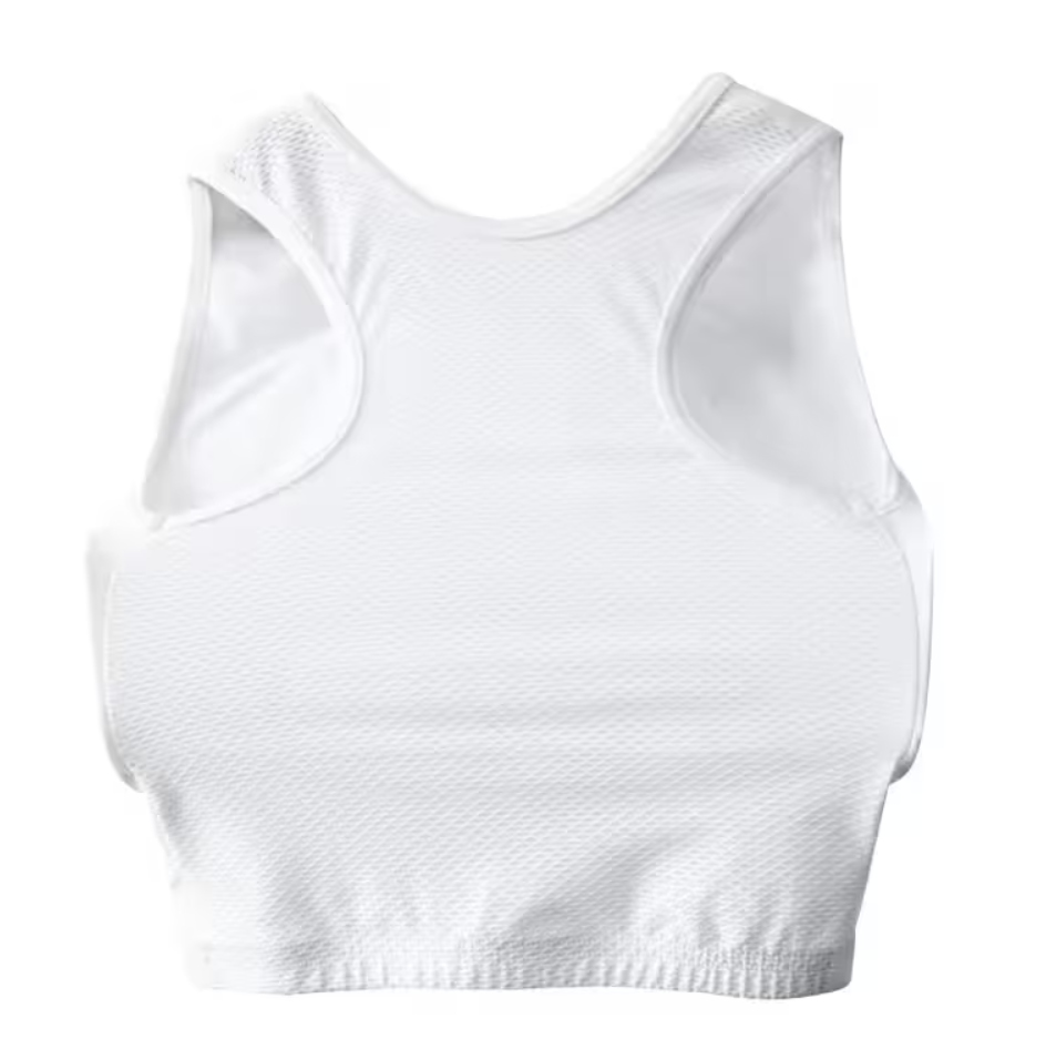 Adidas WKF protector de pecho para mujer, blanco
