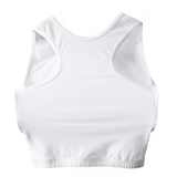 Adidas WKF protector de pecho para mujer, blanco