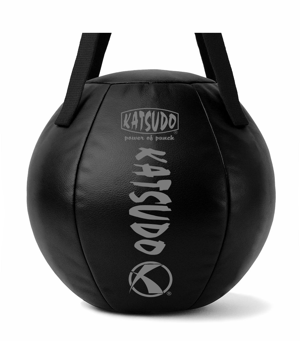 Katsudo Leodor balón de boxeo con correa, negro